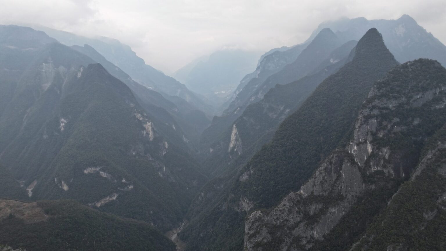 Narrow Valley in Wushan County