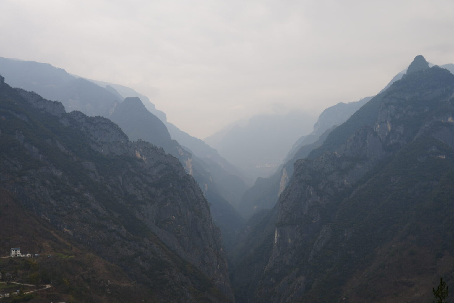 Narrow Valley in Wushan County