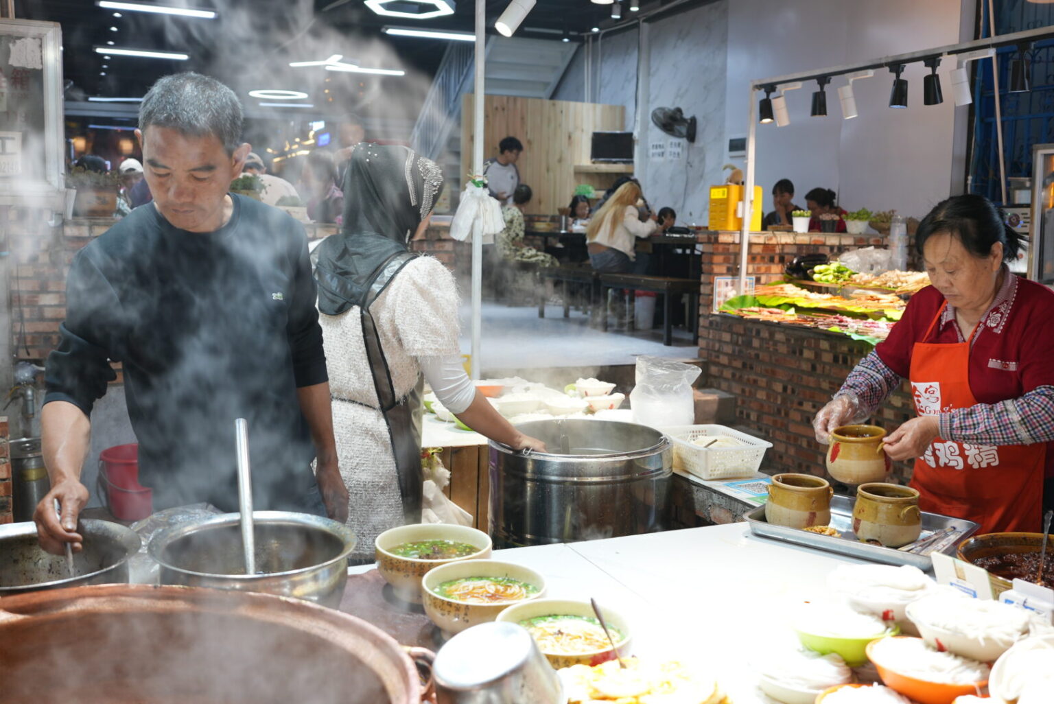 Halal food street market