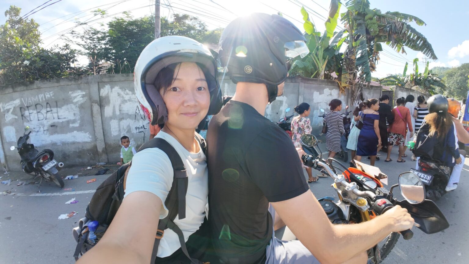 Riding through Dili