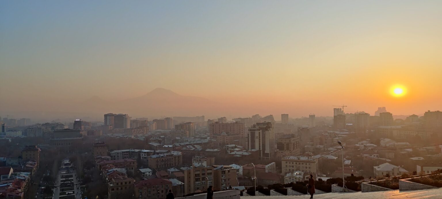 Ararat in the background of Yereven